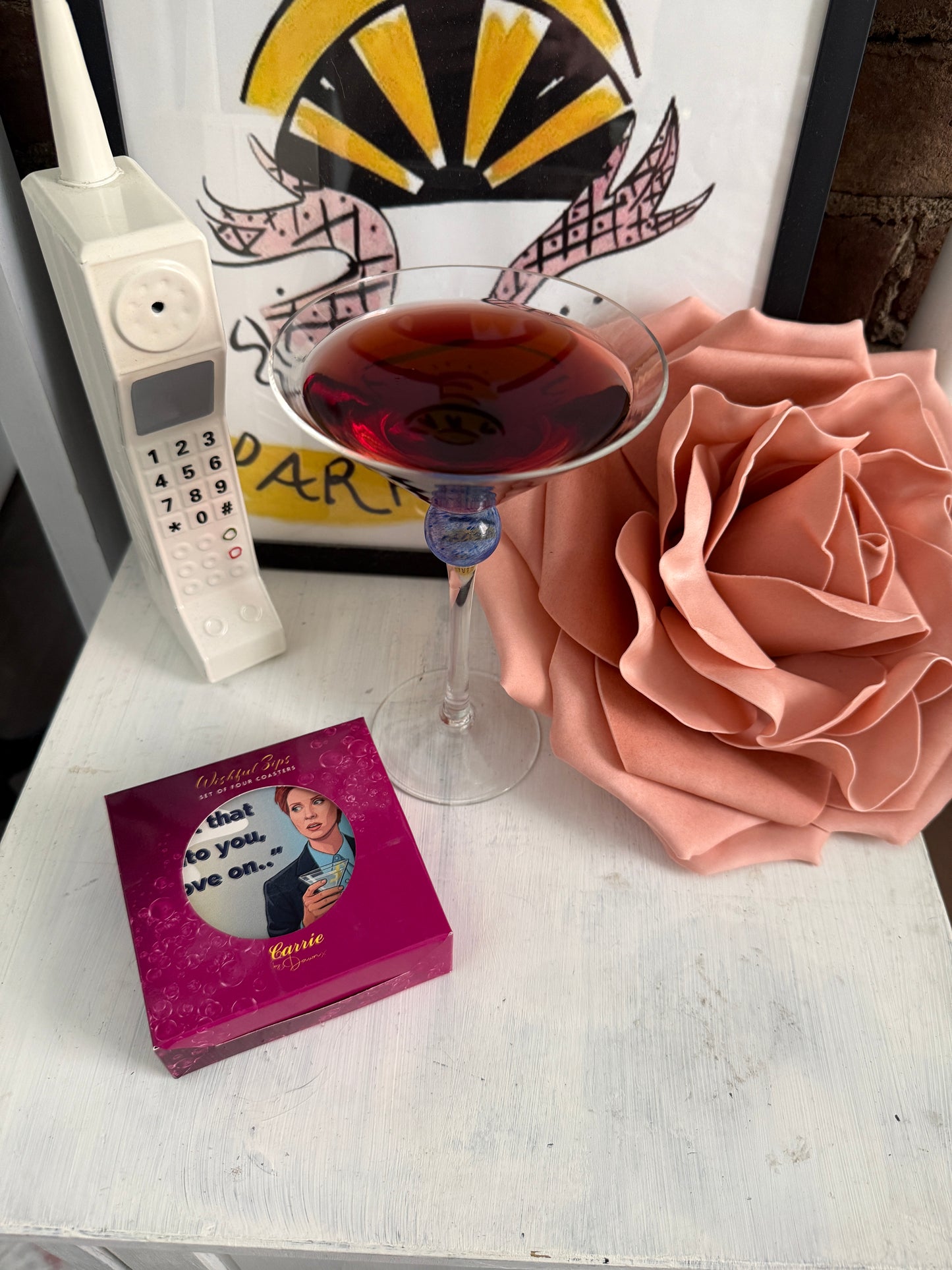 Wishful Sips™ IT GIRLS | Sex and the City Inspired Ceramic Coaster Set (Set of 4)