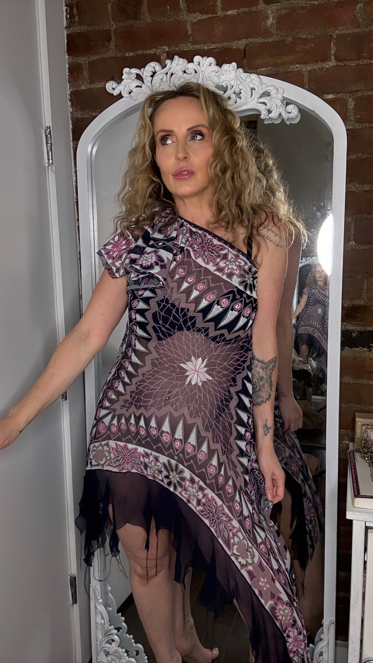 ZANDRA RHODES ARCHIVAL 1970s KAFTAN