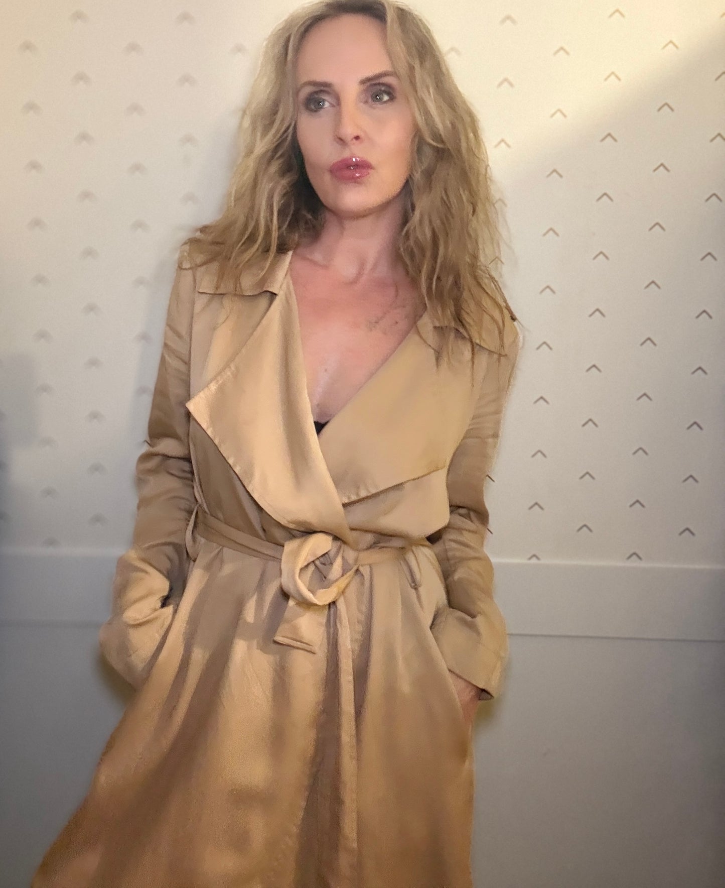Carrie’s Nude Vintage Saks 5th Avenue Trench Coat