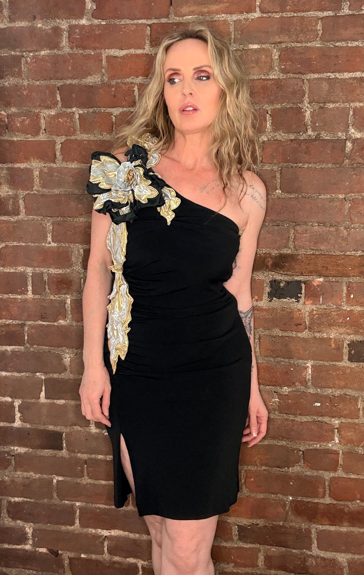 Patricia Field Black Corsage dress