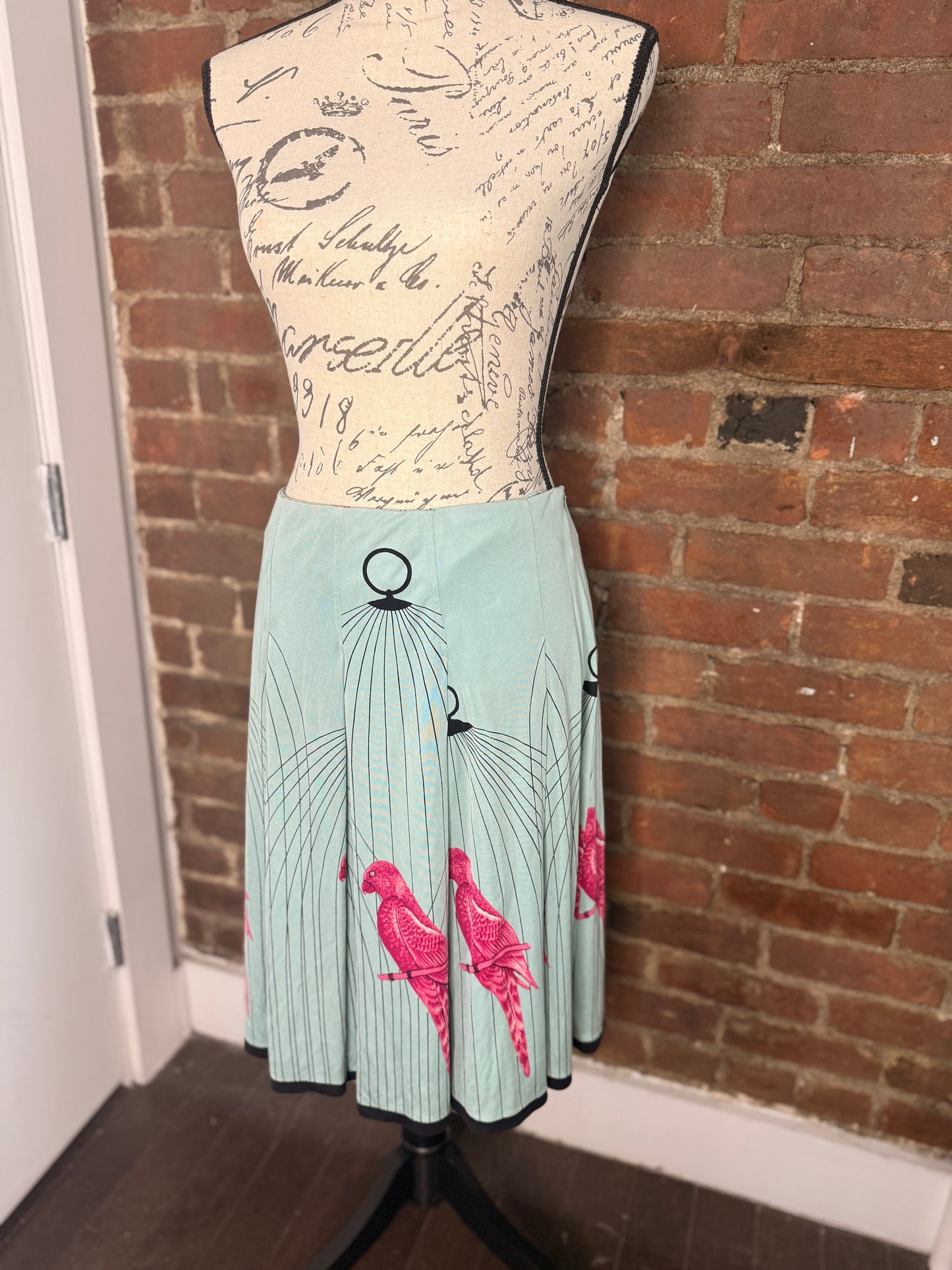 CACHAREL VINTAGE PARROT SKIRT