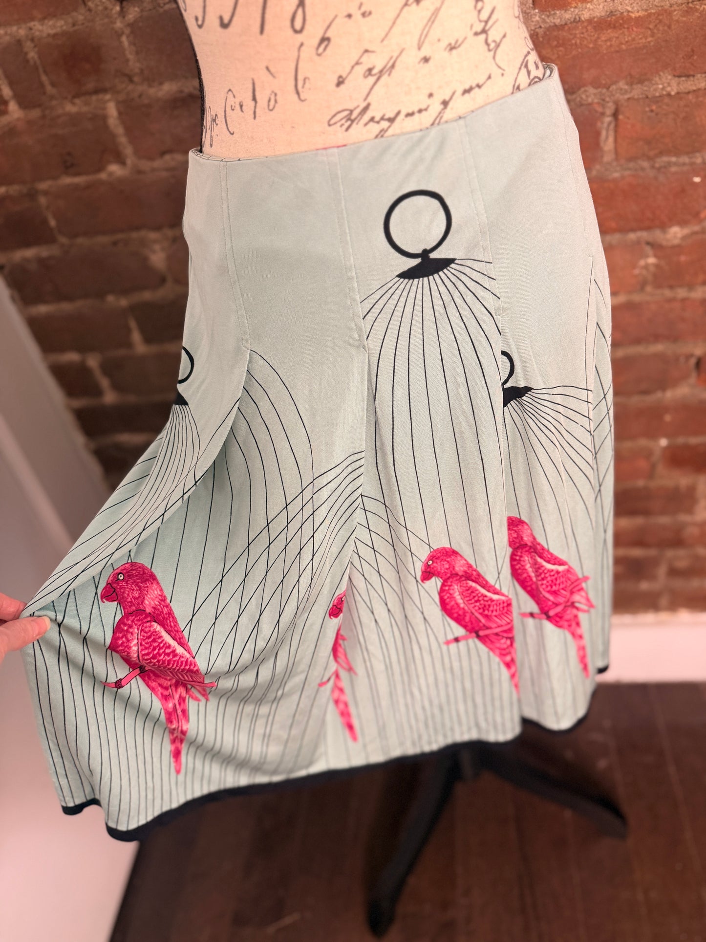 CACHAREL VINTAGE PARROT SKIRT