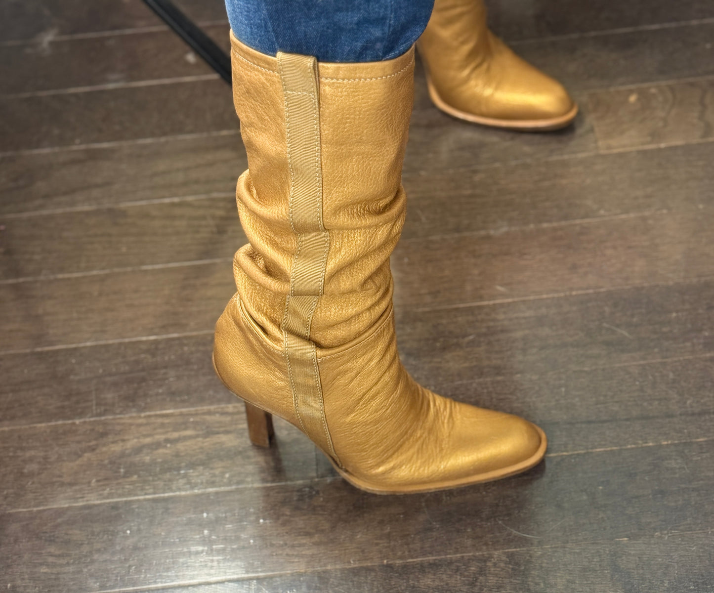 Carrie’s Gold Casadei Vintage Boots 10