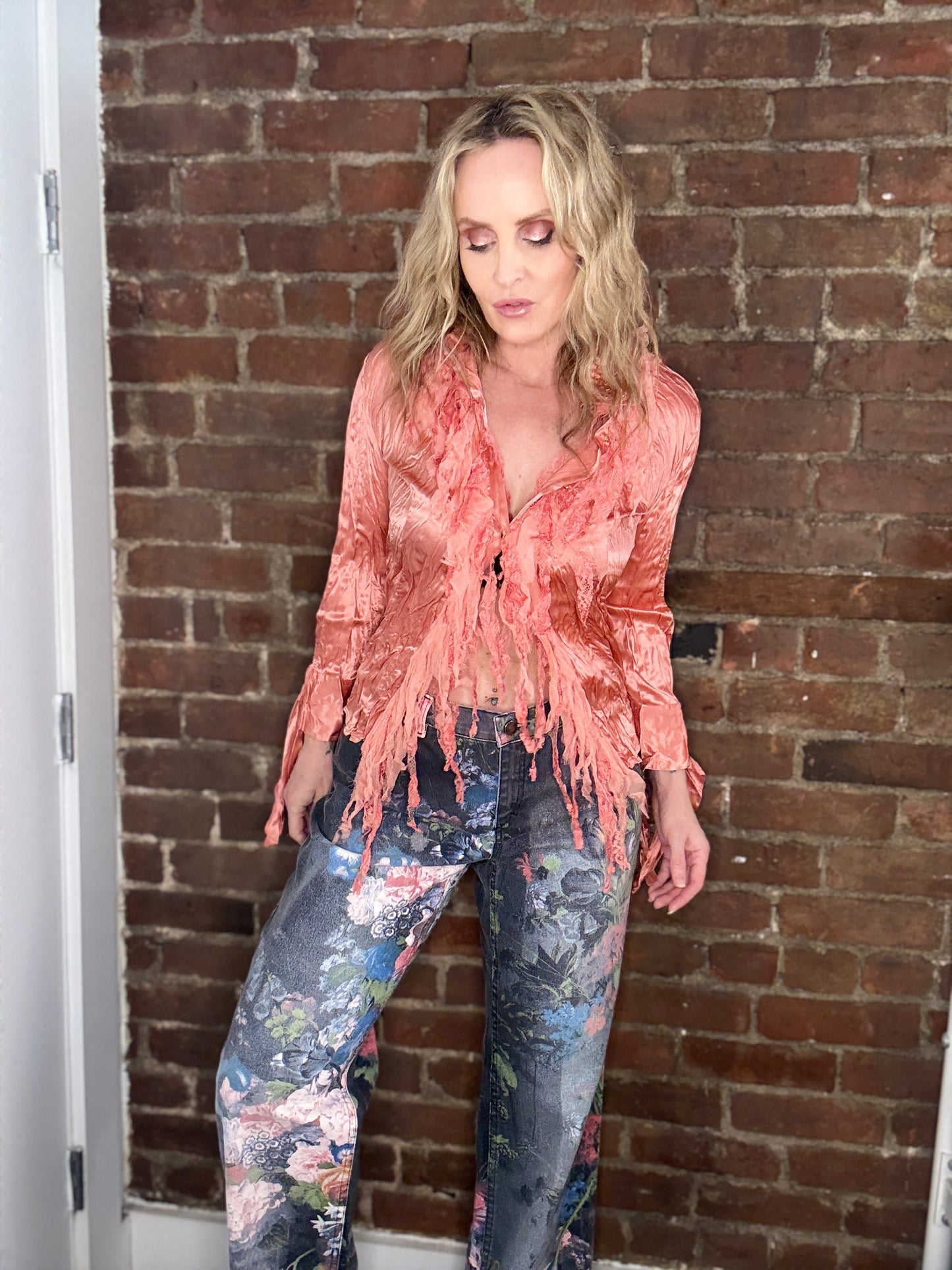 Carrie’s Roberto Cavalli SS2000 Painted Jeans