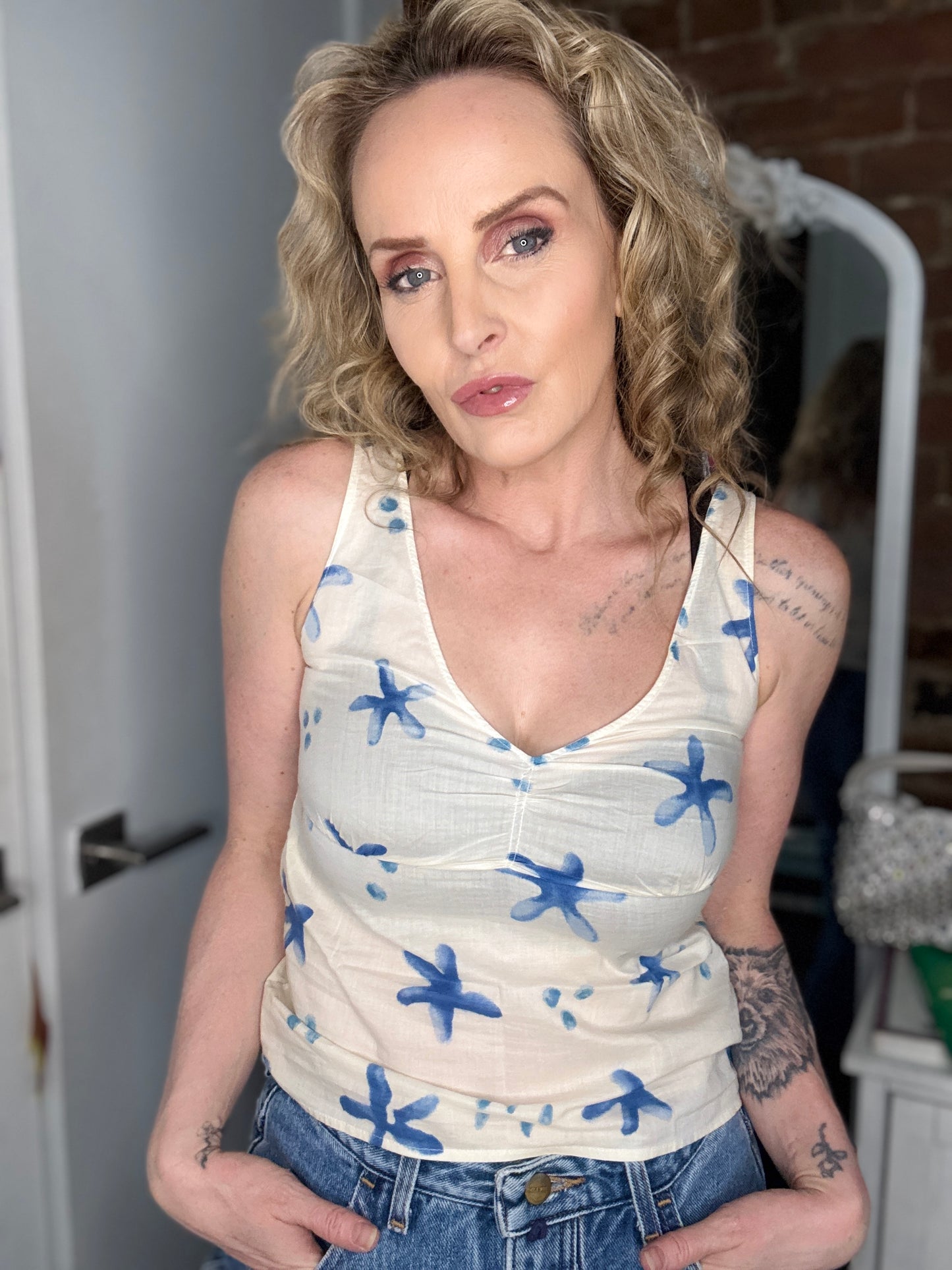 RARE MARNI STARFISH PRINT TOP XS