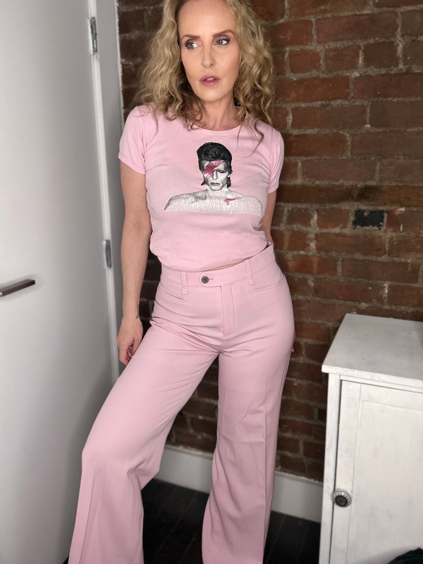 CARRIE’S CHLOE PINK ‘AIDEN’ PANTS S