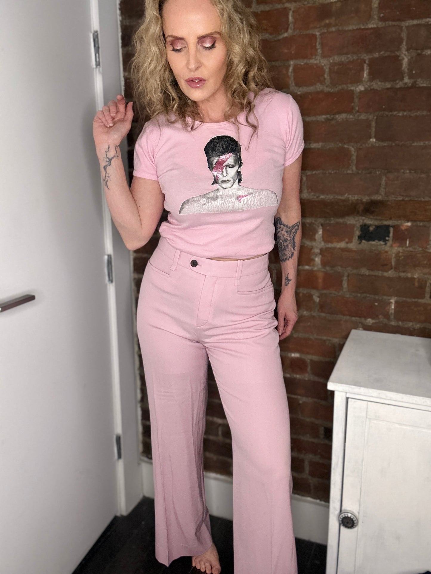 CARRIE’S CHLOE PINK ‘AIDEN’ PANTS S