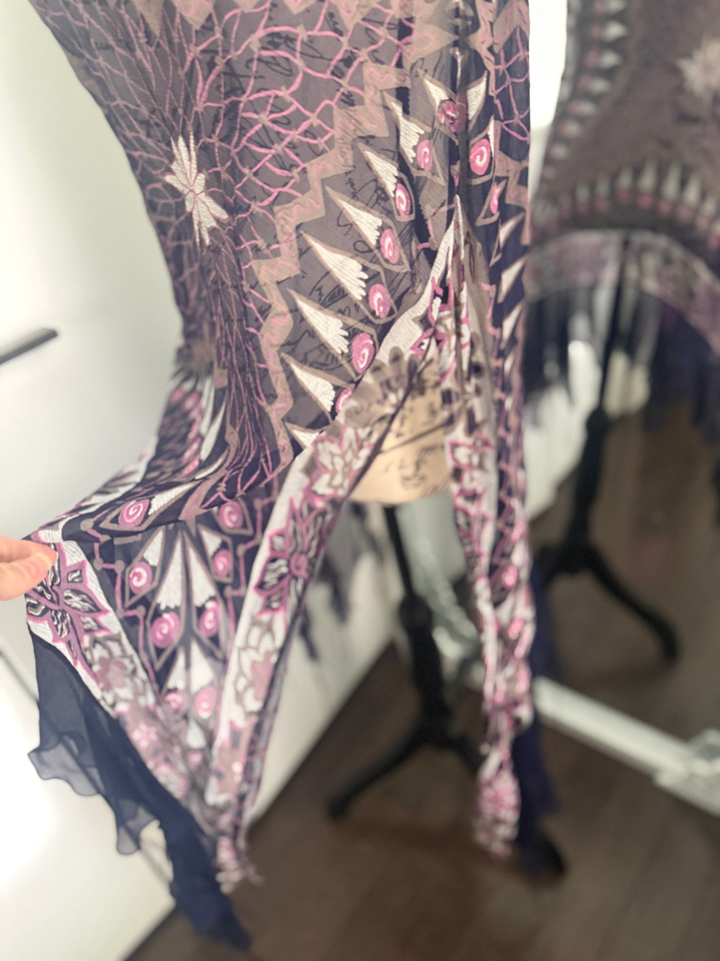 ZANDRA RHODES ARCHIVAL 1970s KAFTAN