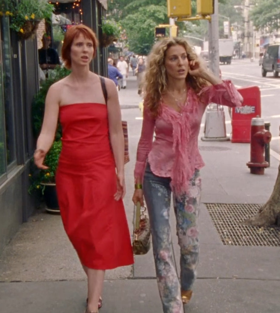 Carrie’s Roberto Cavalli SS2000 Painted Jeans