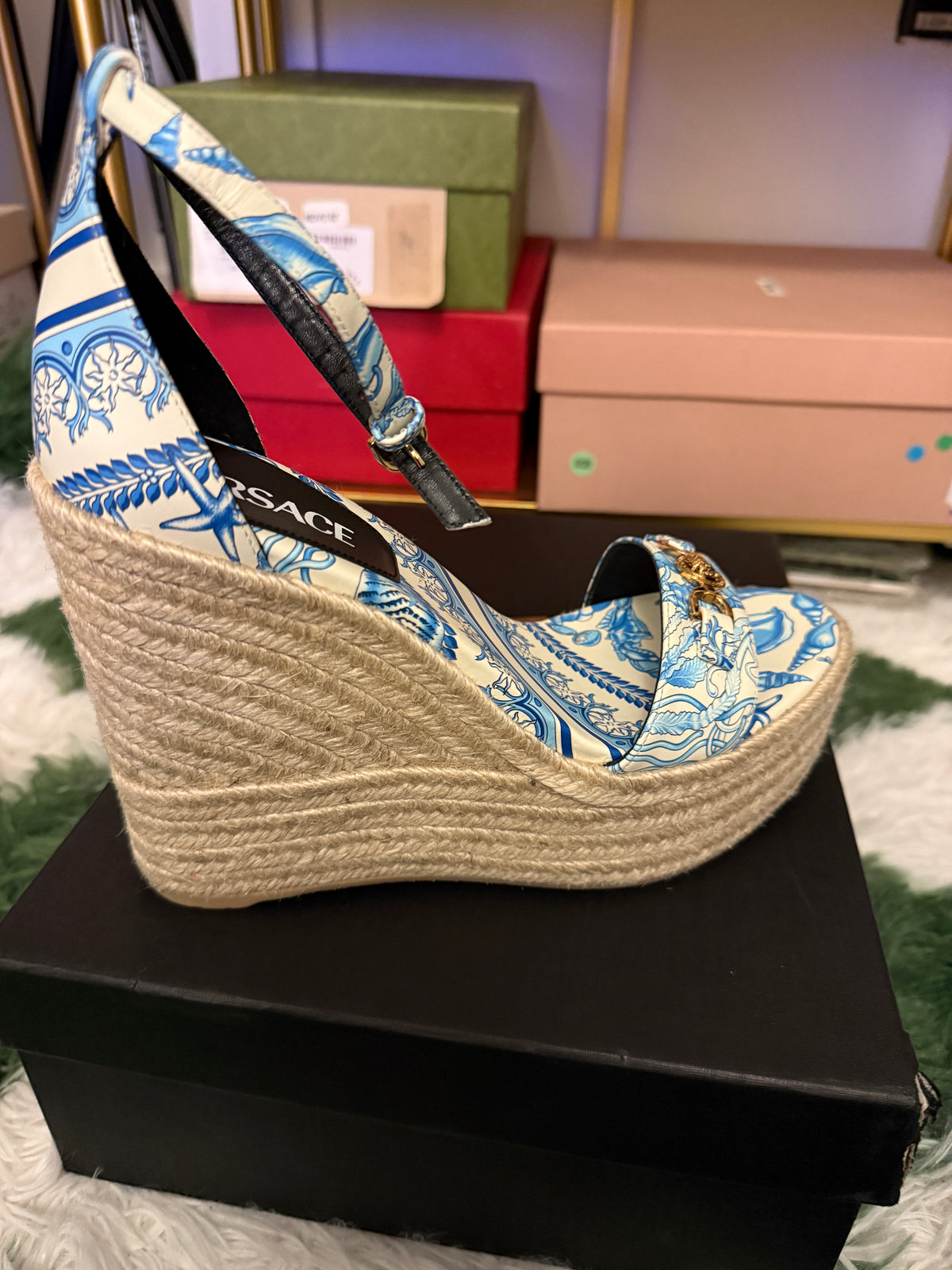VERSACE BAROQUE WEDGE