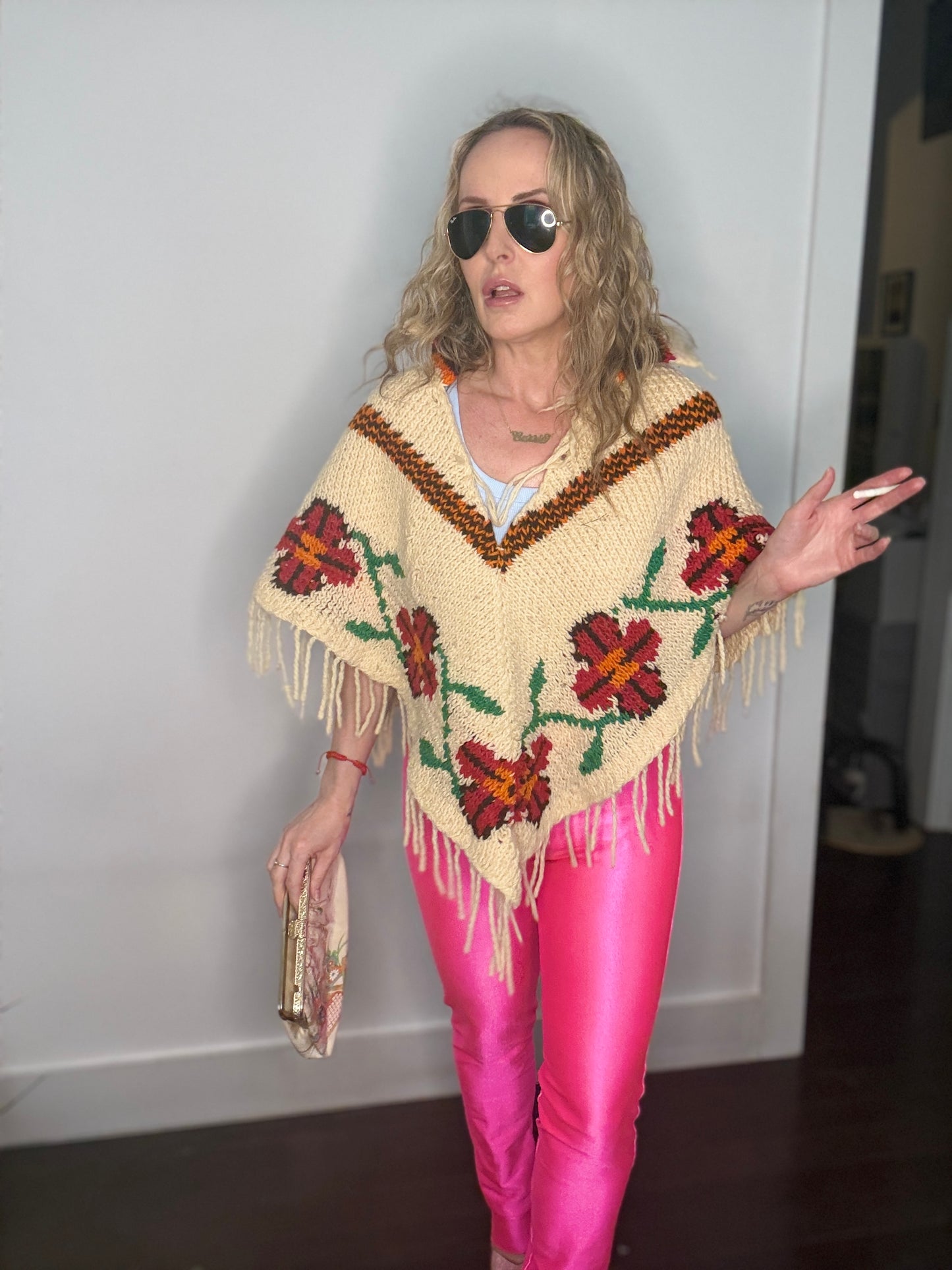 VINTAGE PONCHO ALA CARRIE IN S.2