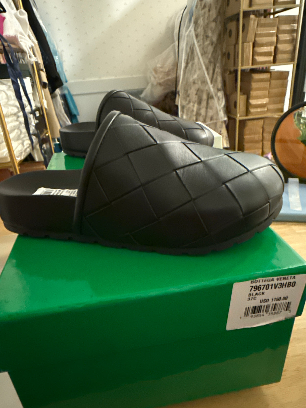 BOTTEGA VENETA WOVEN CLOGS $1200